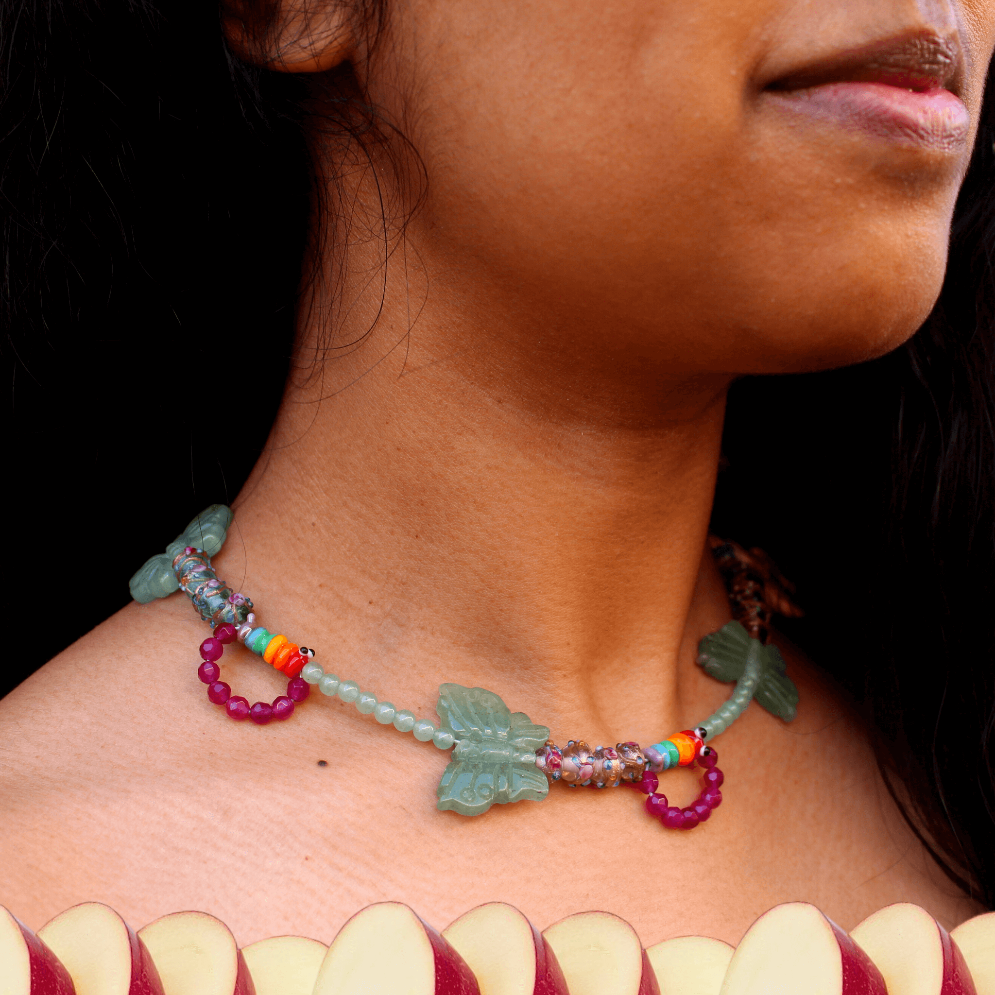 The Babe Brigade Setback/Comeback Handmade Butterfly Jade Necklace