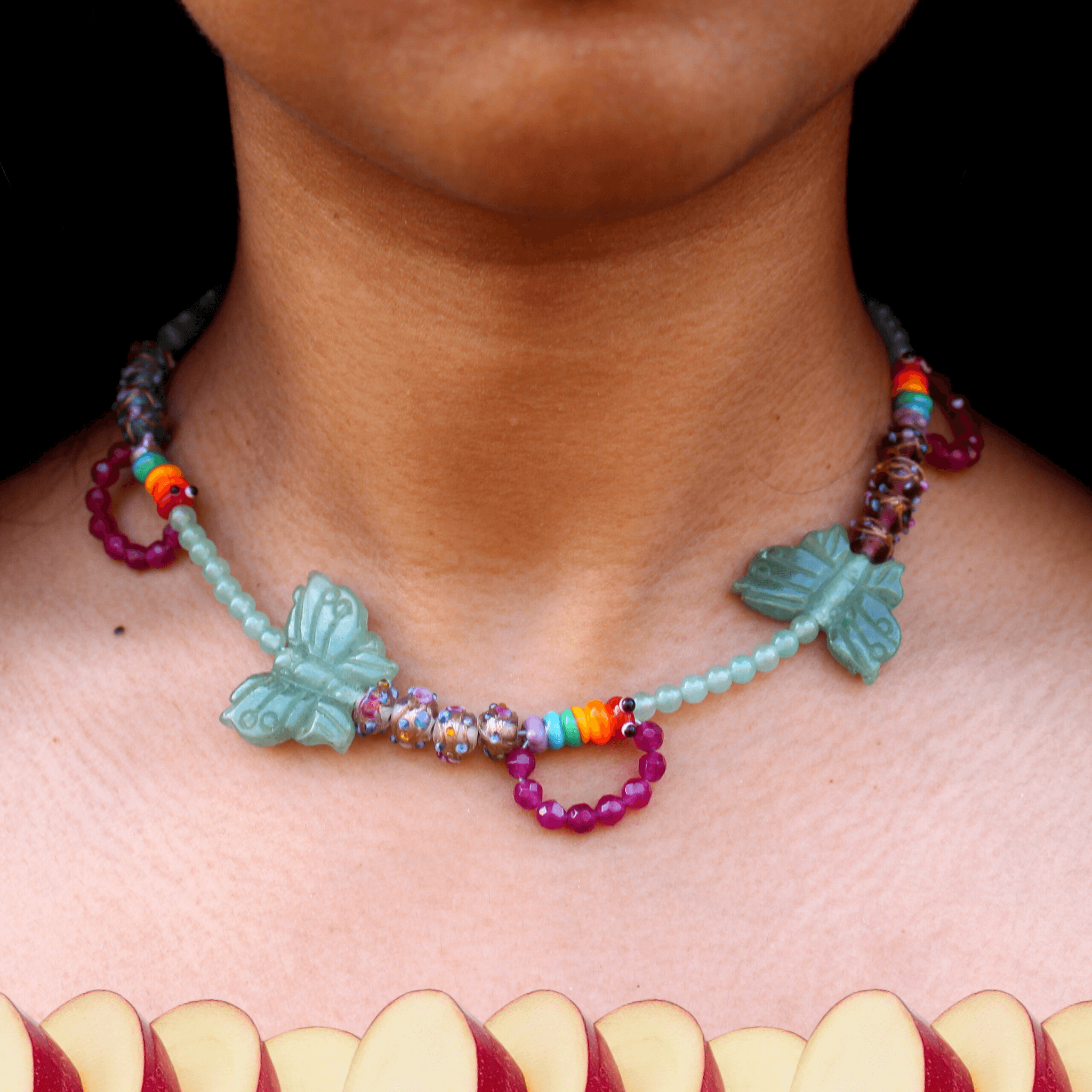 The Babe Brigade Setback/Comeback Handmade Butterfly Jade Necklace